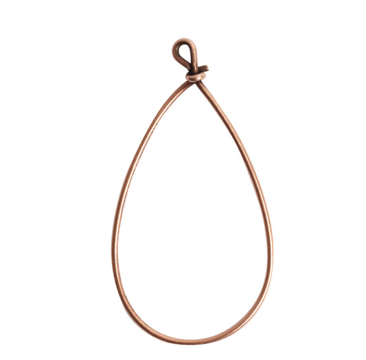 Copper teardrop, pear, metal frame