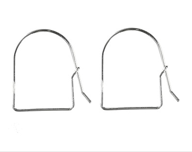 Nunn Design Sterling Silver (plated) Large Flat Hoop Earwire 25x25mm