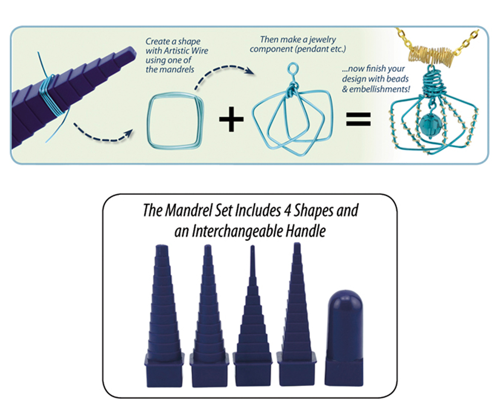 Beadalon, Artistic Wire Brand, Plastic Step Up Multi size and shape Mandrels