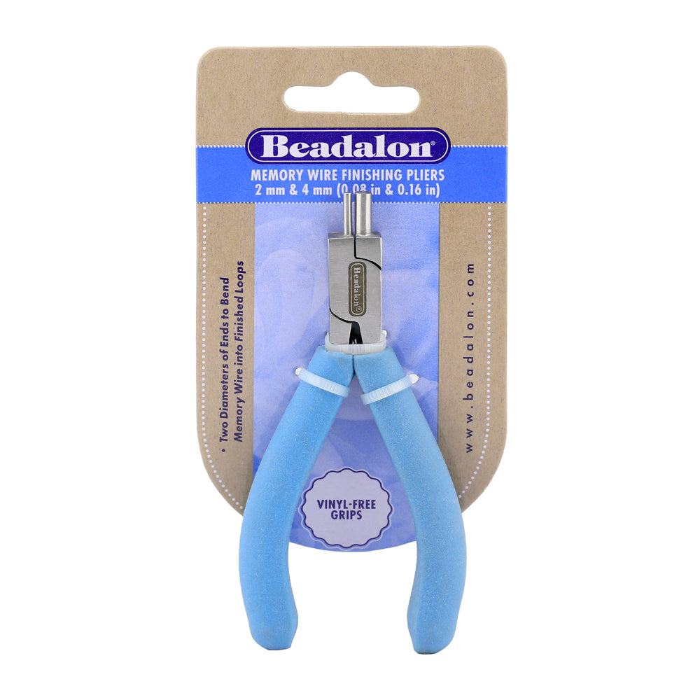 Memory Wire Finishing Pliers, Pacific Blue Vinyl-Free Grips