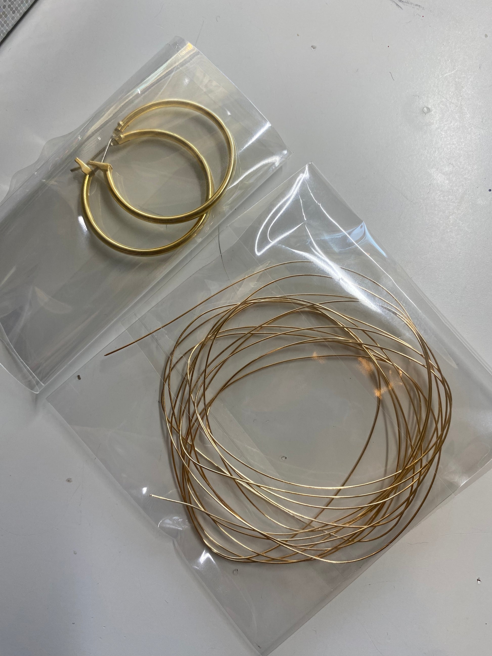 Wire wrapped hoop kit. Copper hoop metal. Rainbow stone beads. - Andria Bieber Designs 