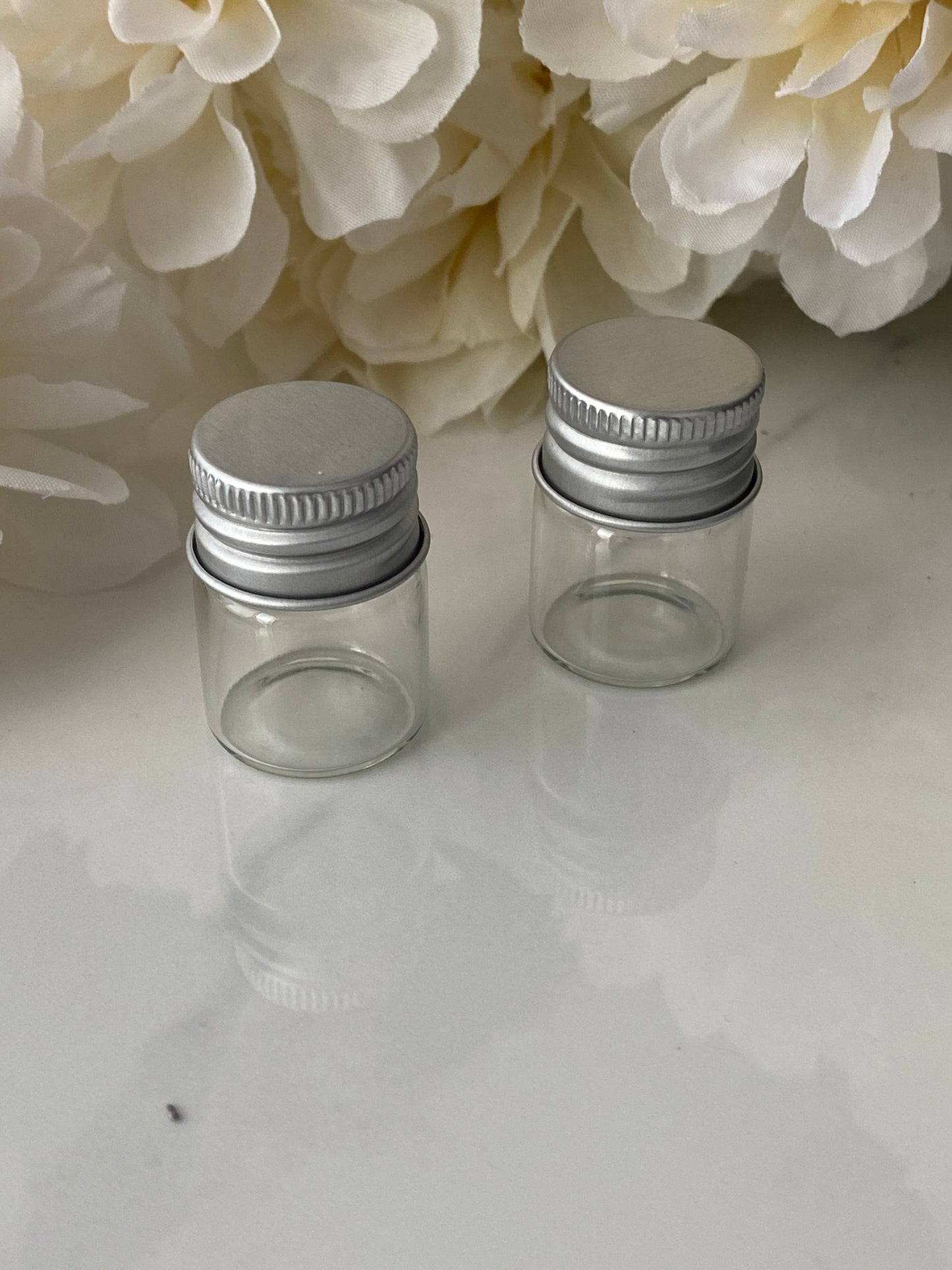Glass bead storage jars-small