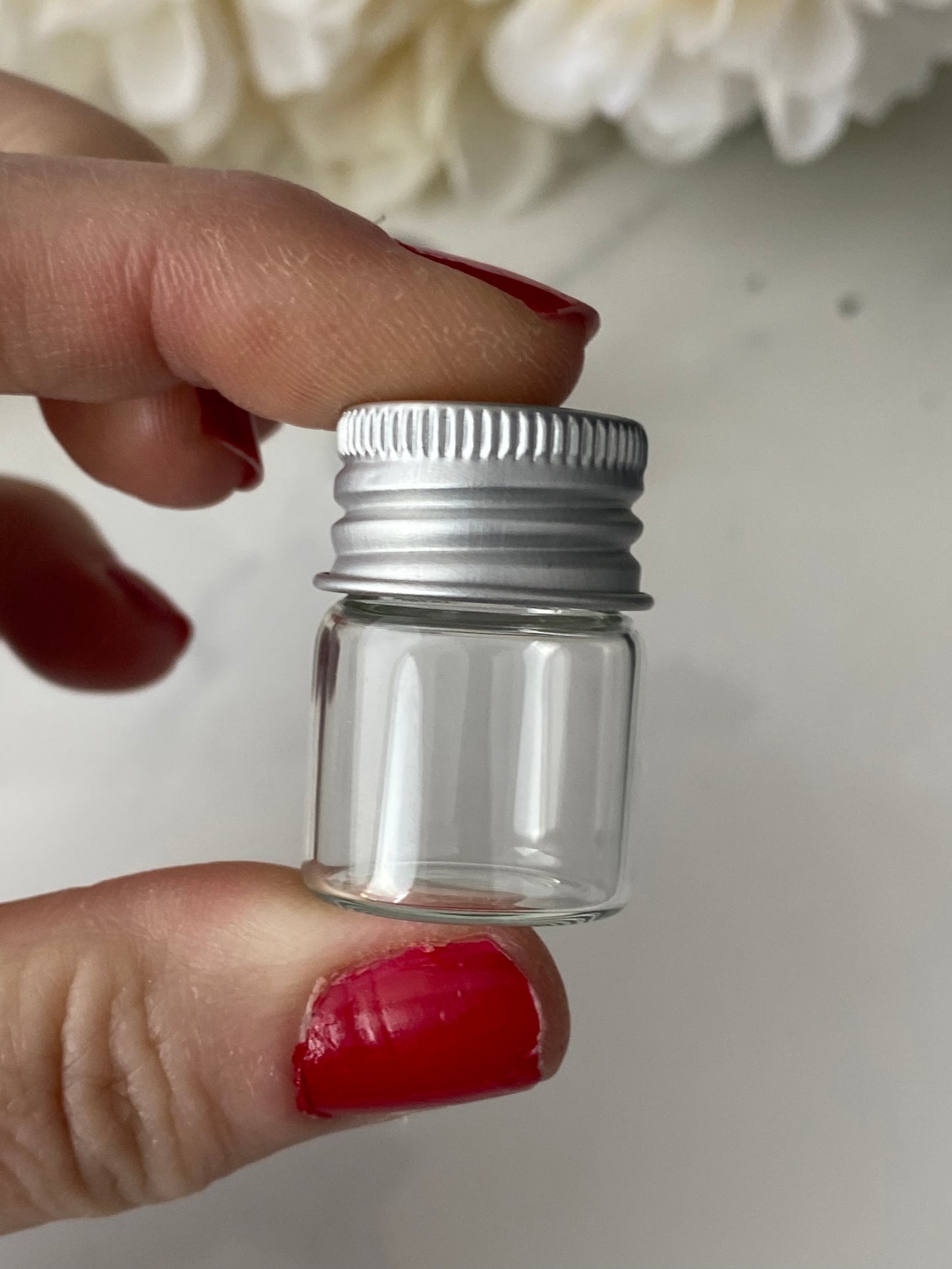 Glass bead storage jars-small