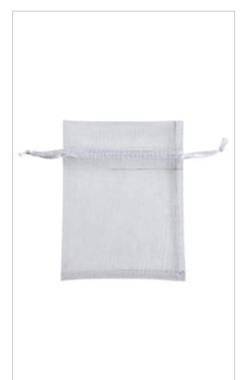White organza bag- medium size