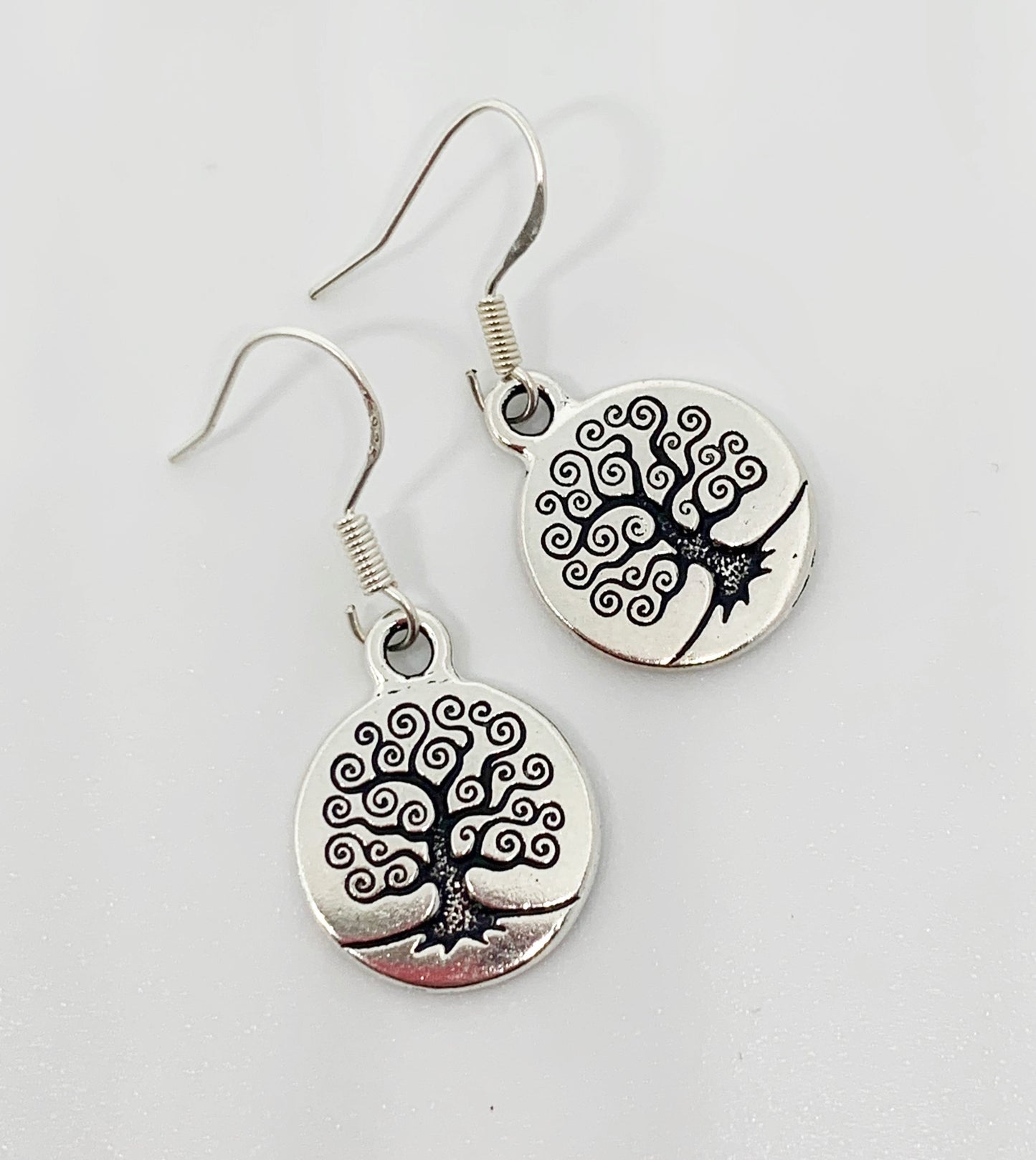 Sterling silver tree of life earrings. Small, jewelry. - Andria Bieber Designs 