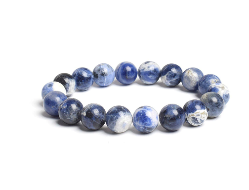 Sodalite stone, stretch cording, yoga, bracelet, jewelry. - Andria Bieber Designs 